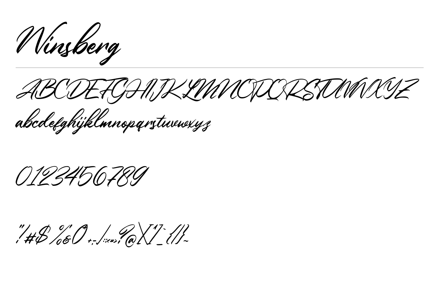 Winsberg Handlettering Script preview