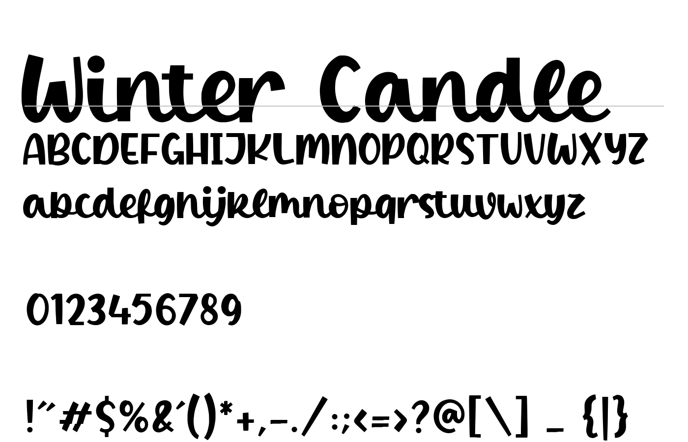 Winter Candle Font preview