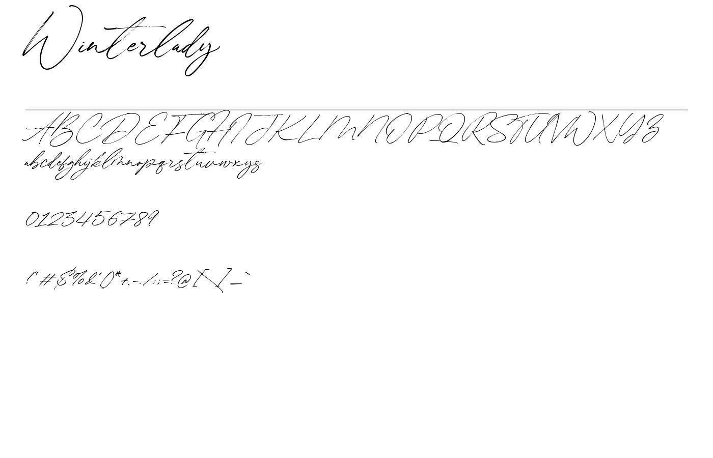 Winterlady Font preview