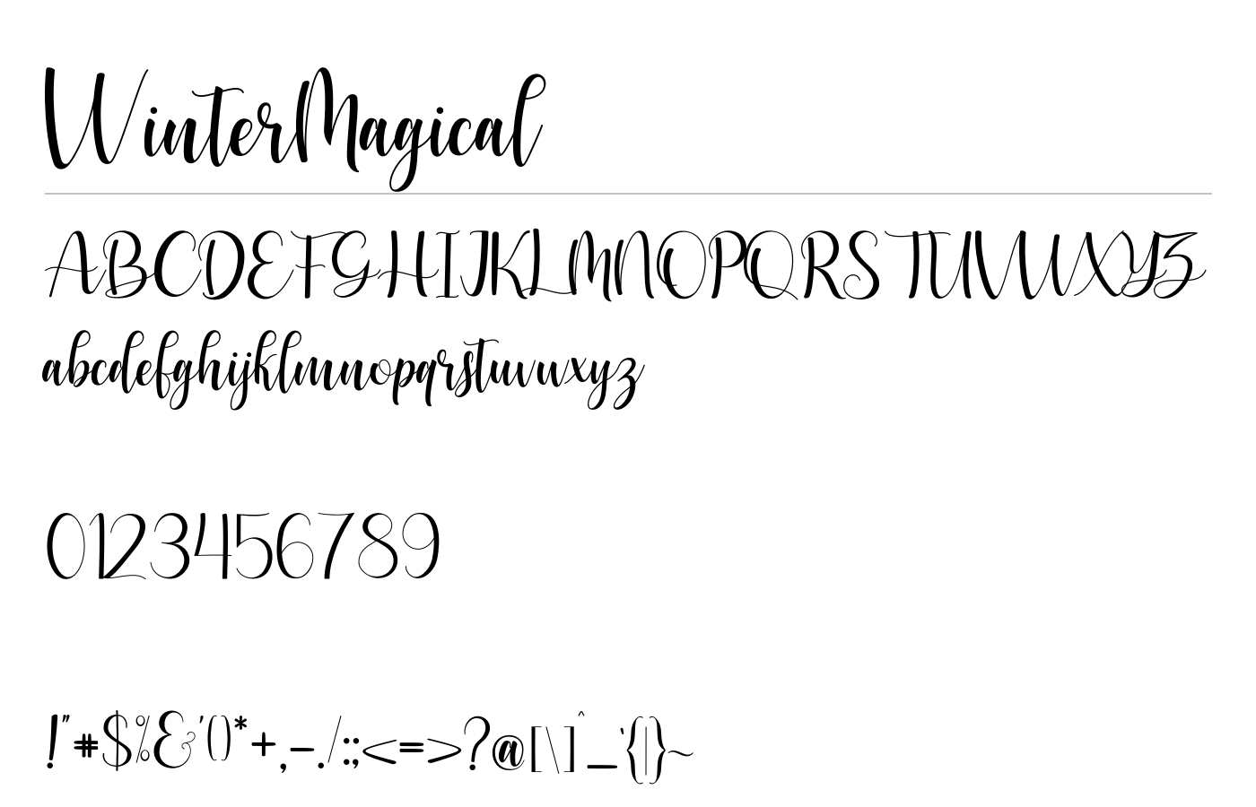 Wintermagical Font preview