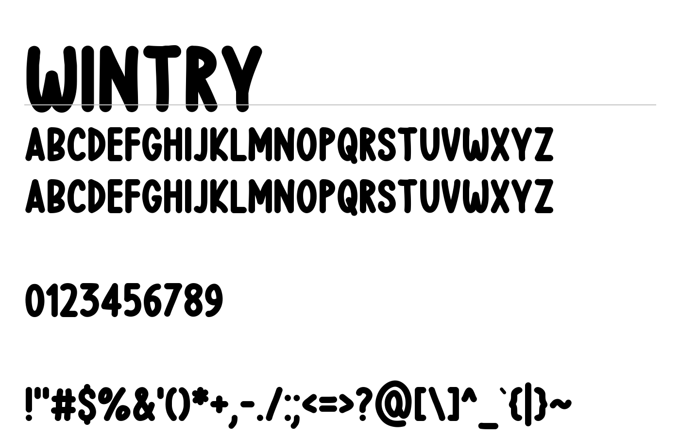 Wintry Font preview