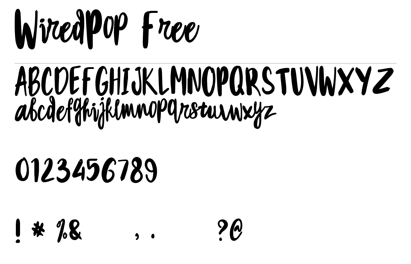 WirePop Modern Pop Script Font preview