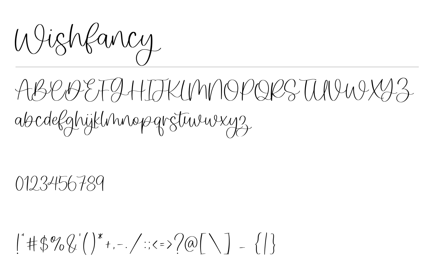 Wishfancy Font preview