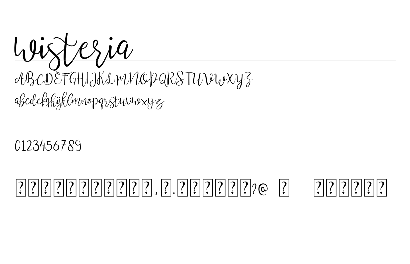 Wisteria Font preview