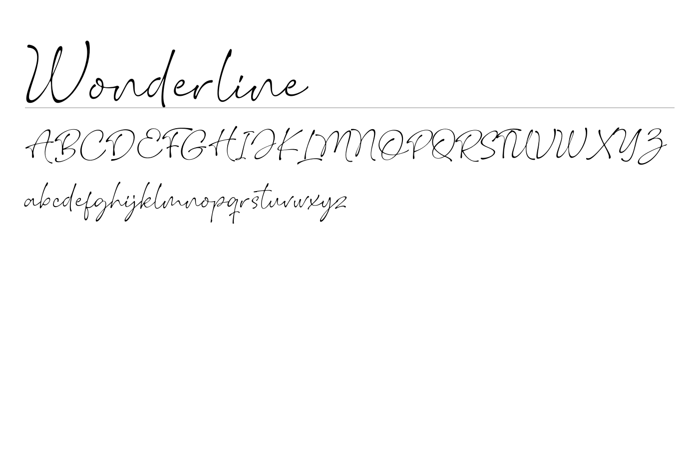 Wonderline Font preview