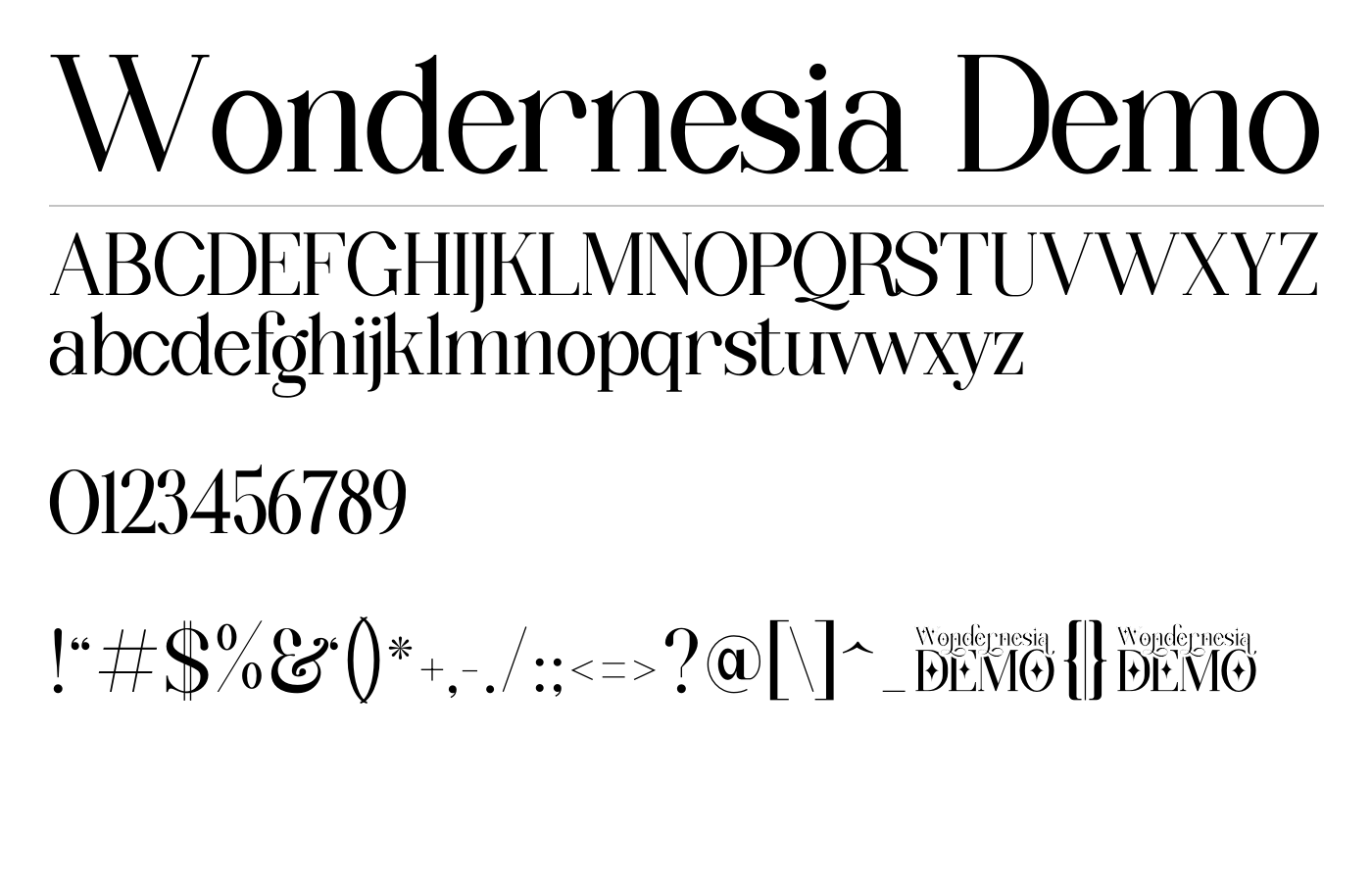 Wondernesia Nostalgic Font preview