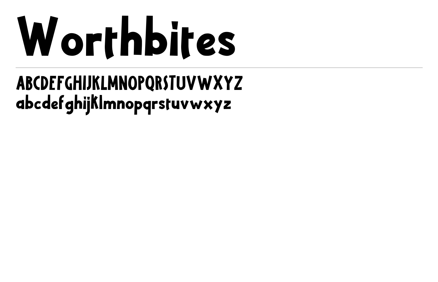Worthbites Font preview