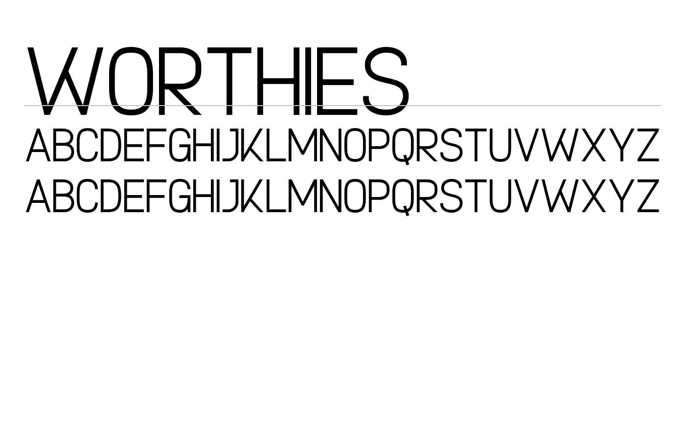 Worthies Font preview