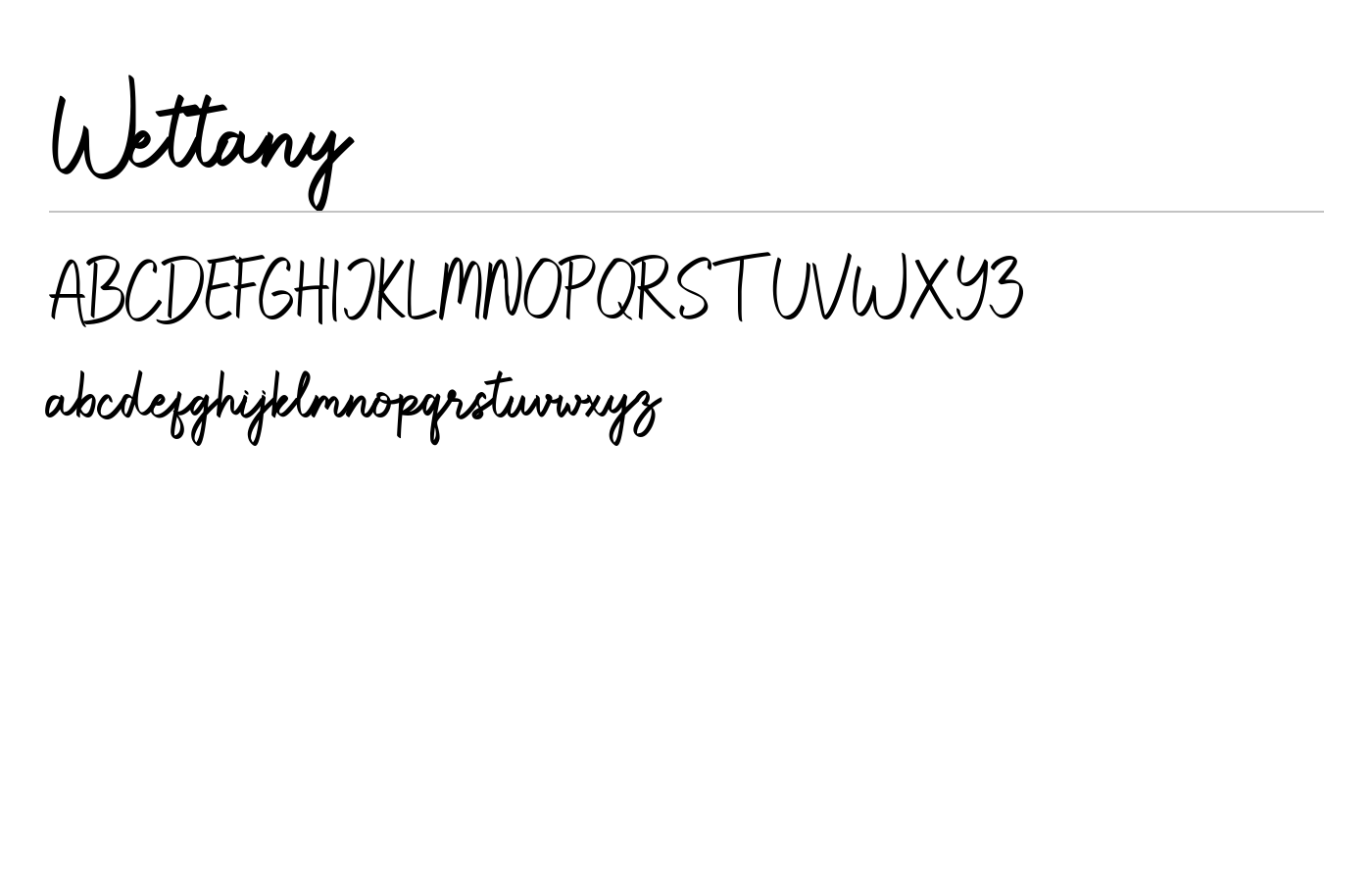 Wullany Font preview