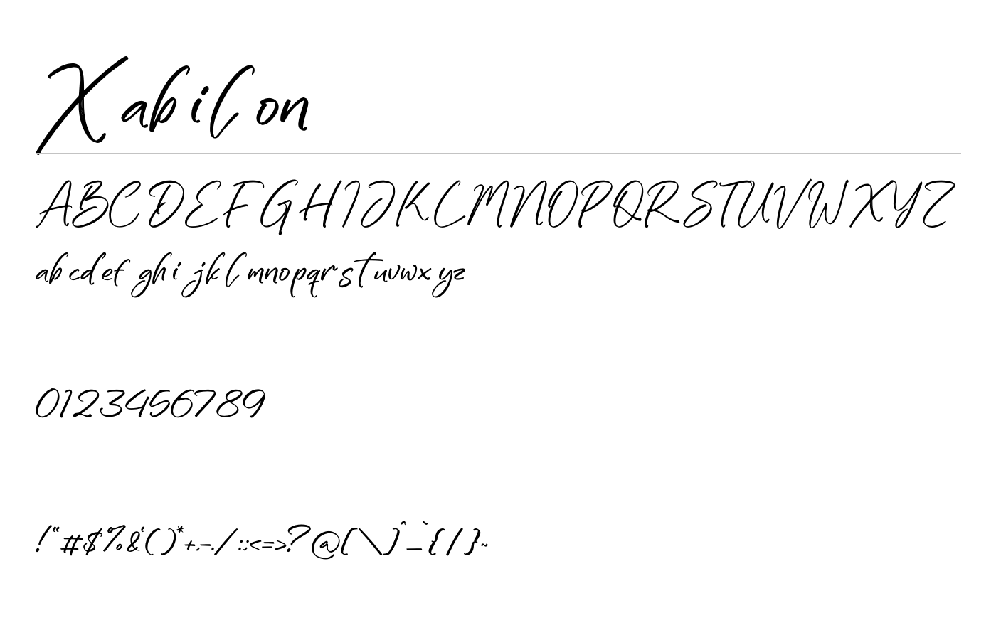 Xabilon Font preview