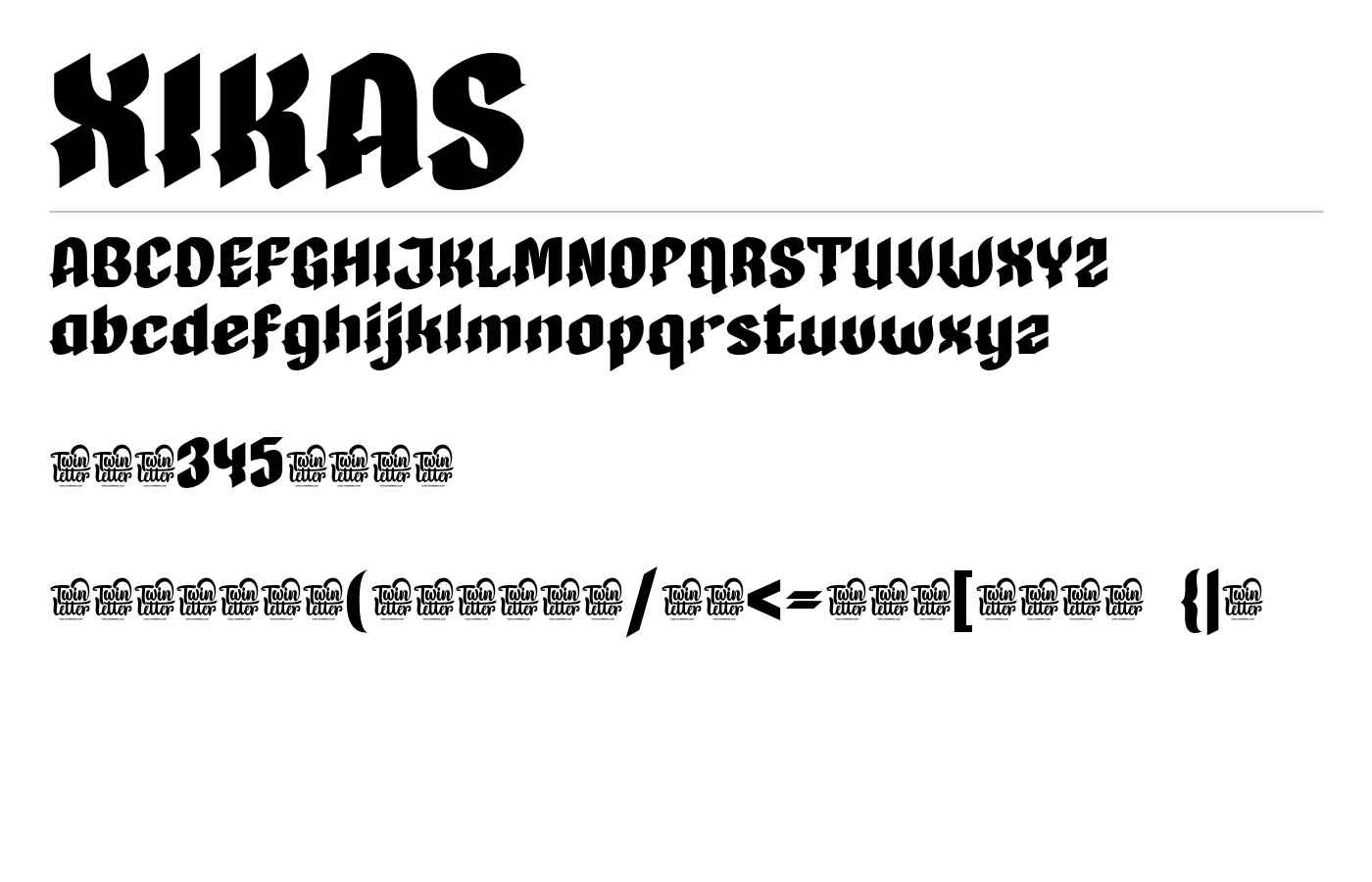 Xikas Font preview