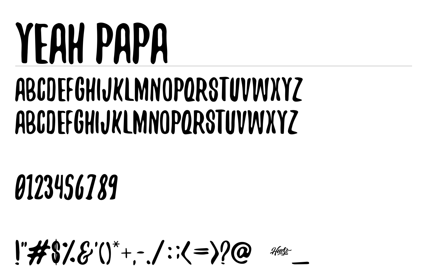 Yeah Papa Font preview