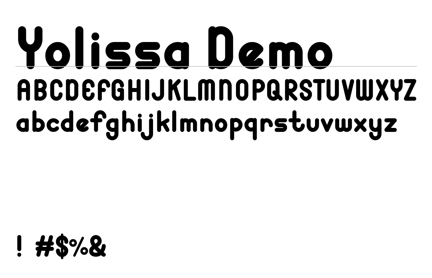 Yolissa Font preview