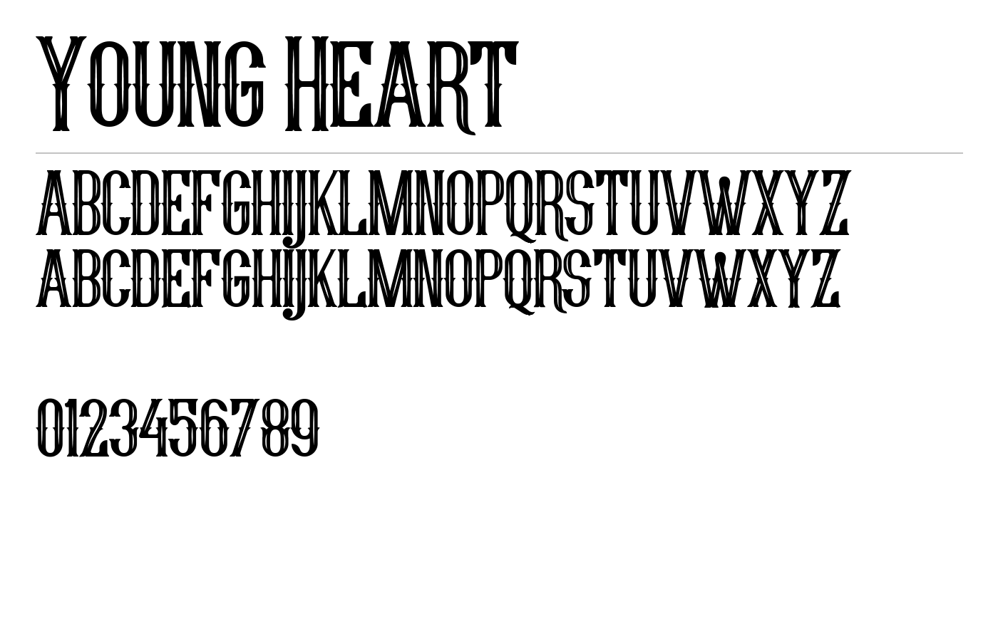 Young Heart Font preview