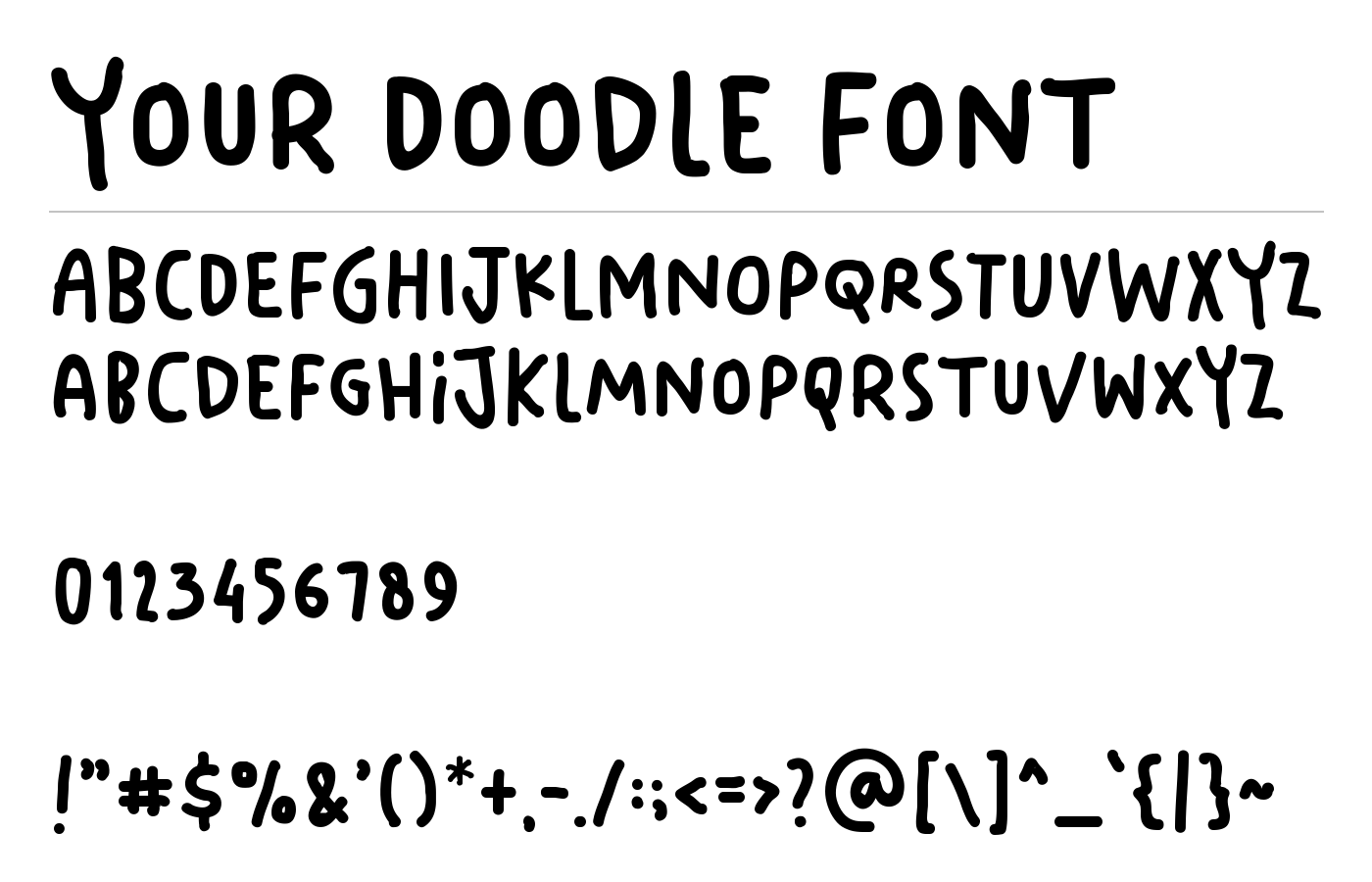 Your Doodle Font preview