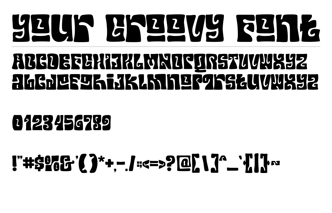 Your Groovy Font preview
