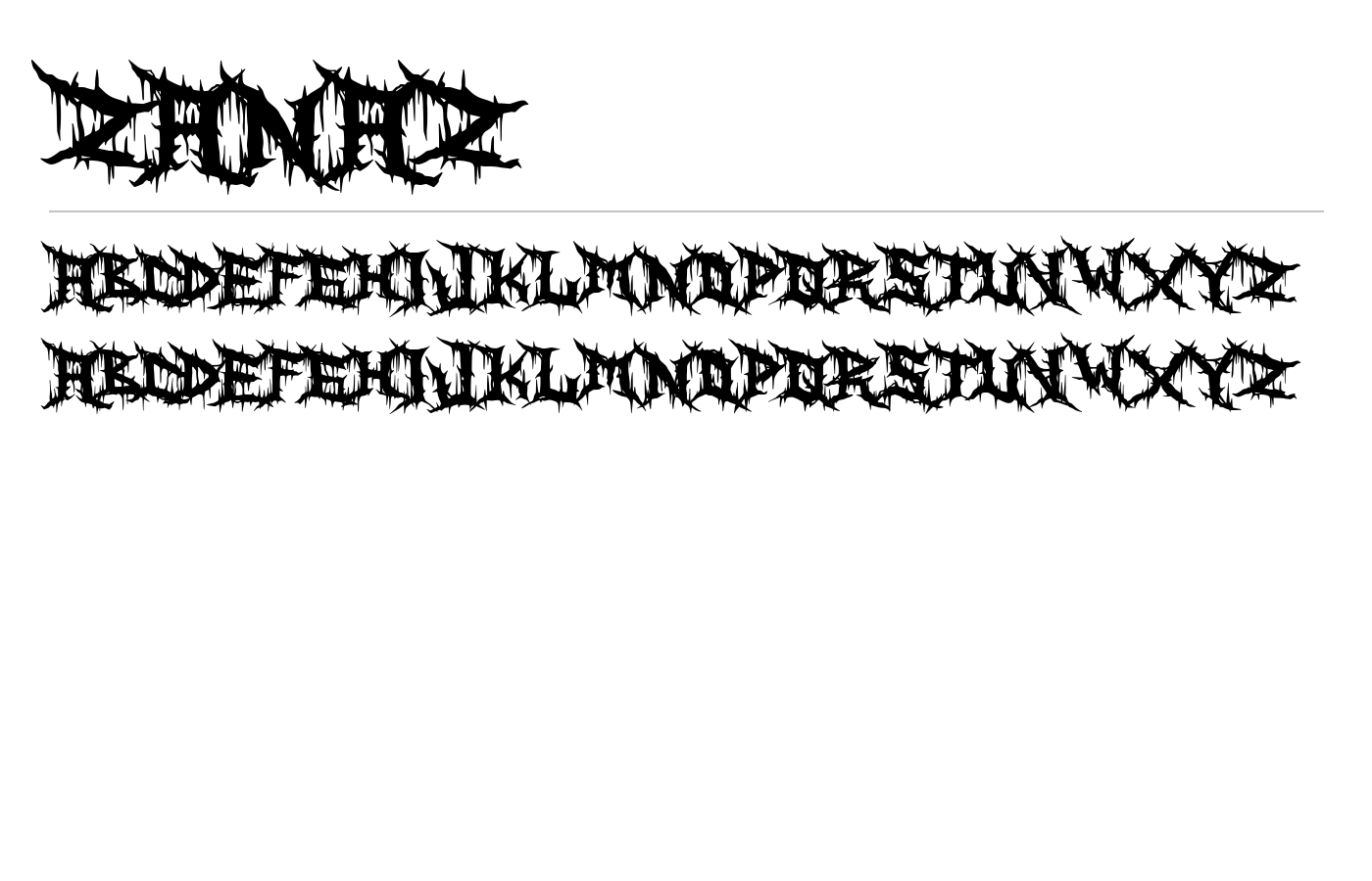 Zanaz Font preview