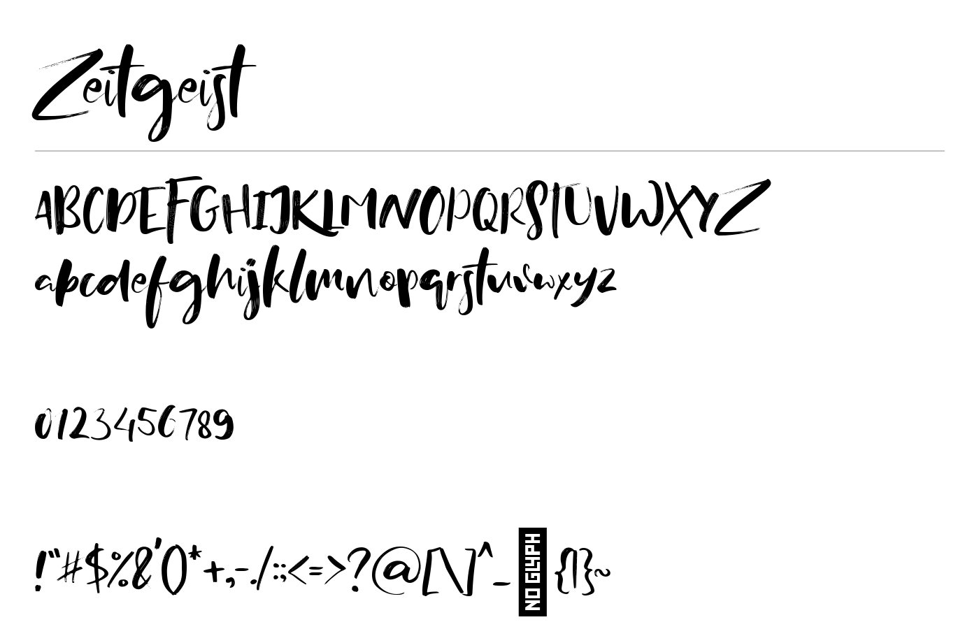 Zeitgeist Font preview