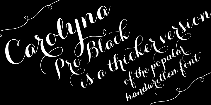 Free Carolyna Pro Black Font