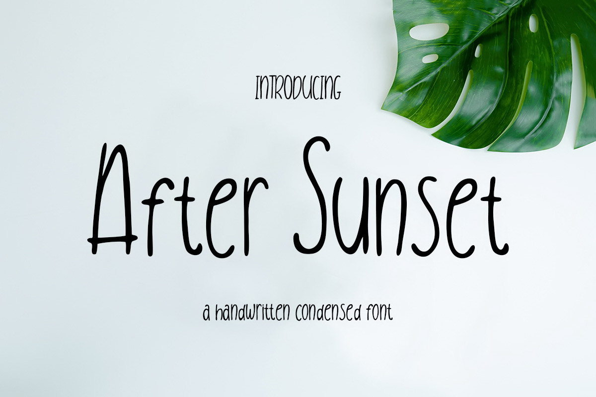 After Sunset Handwritten Condensed Font