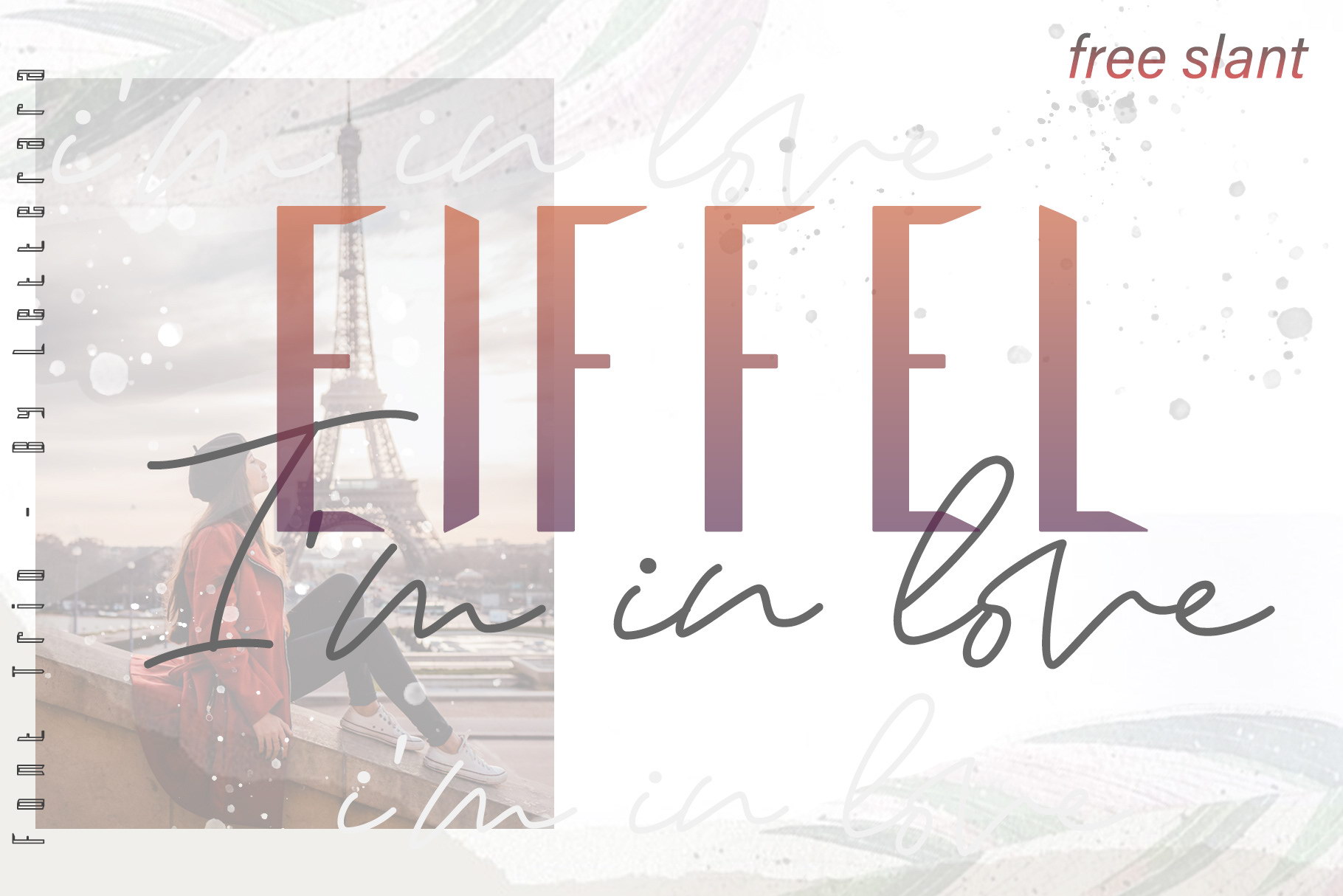 Free Eiffel in Love Trio Font