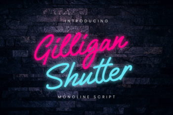 Gilligan Shutter Monoline Script Font