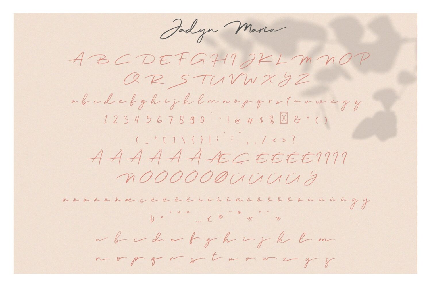 Jadyn Maria Luxury Font