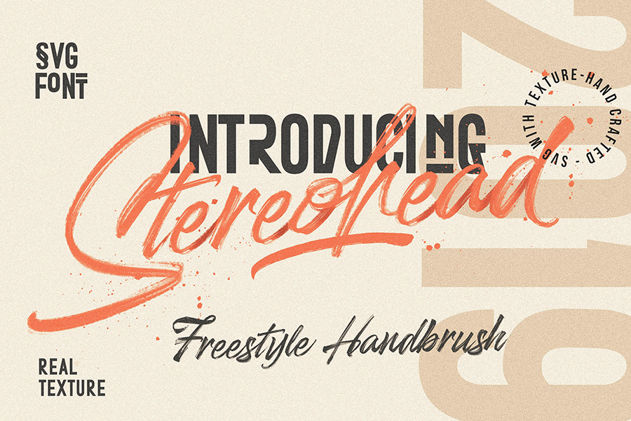 Stereohead Brush Lettering Font