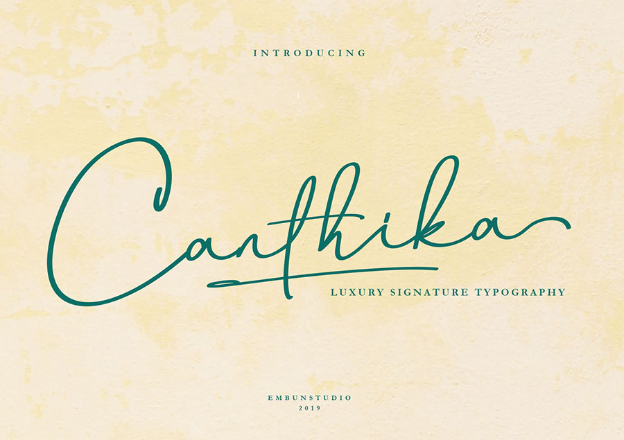 Canthika Stylish Signature Font