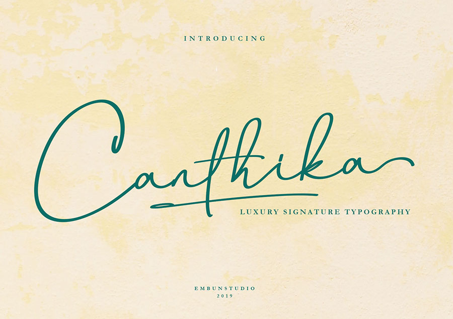 Canthika Stylish Signature Font