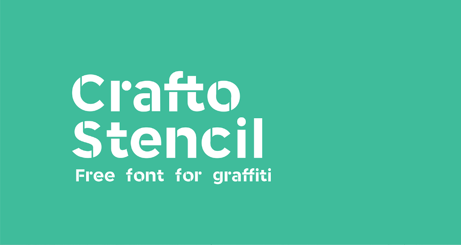 Crafto Stencil Free Typeface
