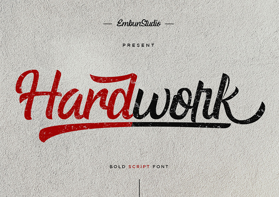 Hardwork Bold Script Font