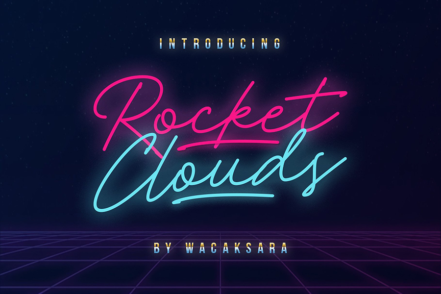Rocket Clouds Free Font Demo