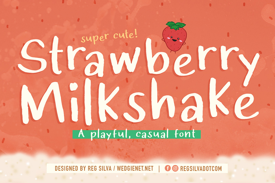 Strawberry Milkshake Font Demo