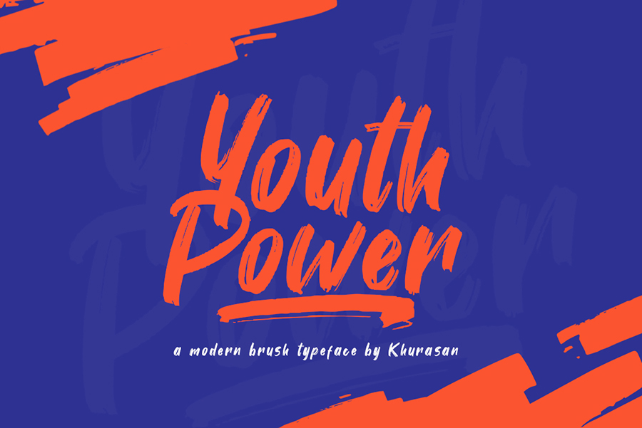 Youth Power Modern Brush Font