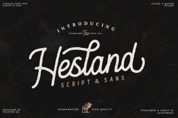 Hesland Vintage Script Font