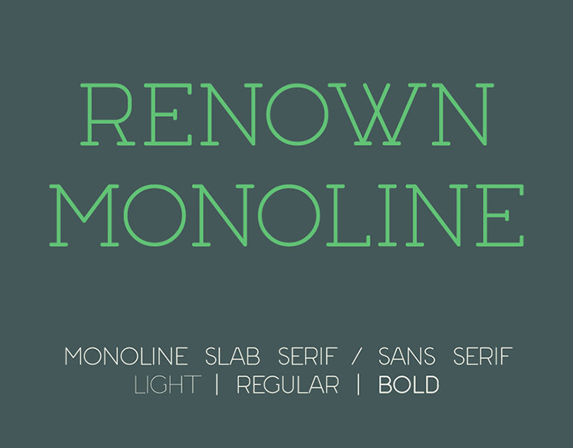 Renown Monoline Font Demo