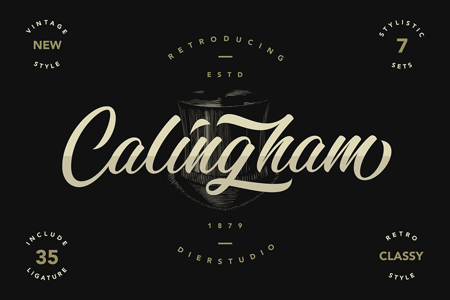 Calingham Script Free Demo