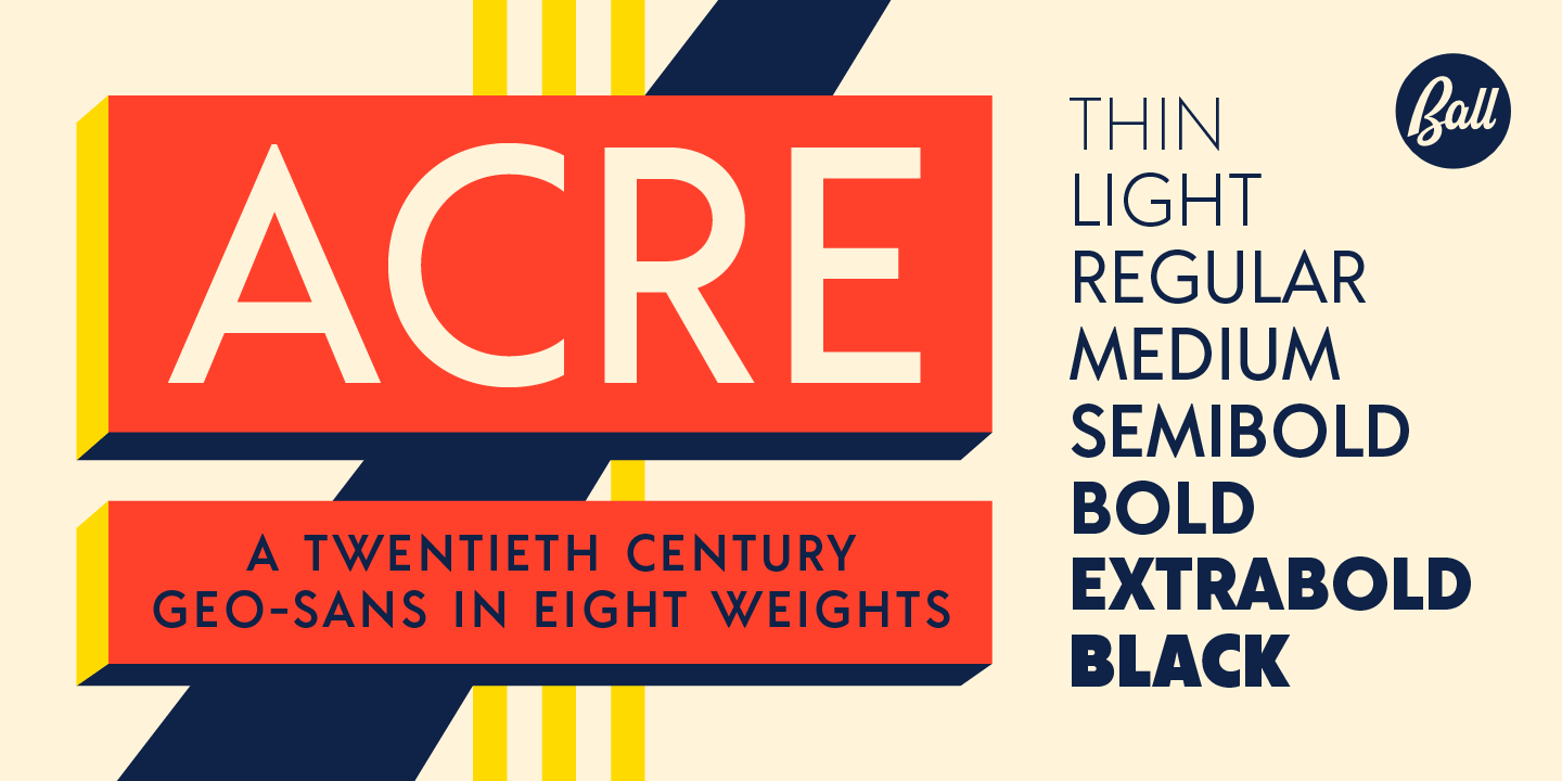 Acre Typeface Free Weight