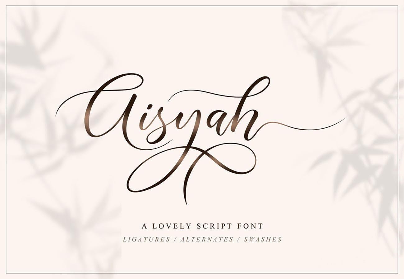 Free Aisyah Lovely Script Font