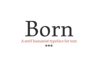 Free Born Typeface Font