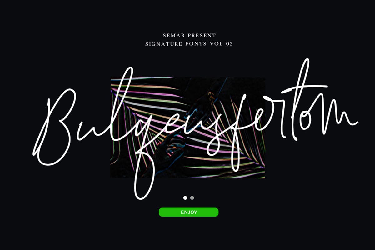 Free Bulqeusfertom Signature Fonts