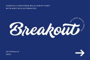 Free Demo Breakout Script Font