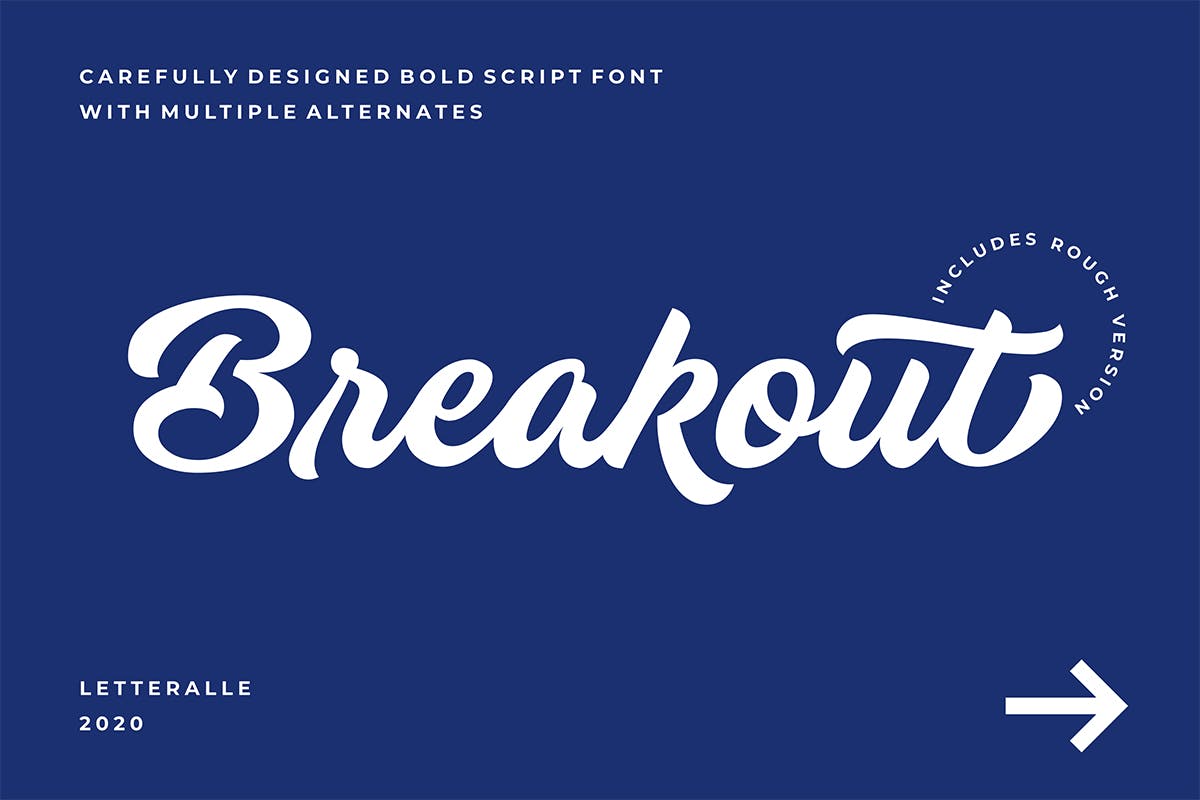 Free Demo Breakout Script Font