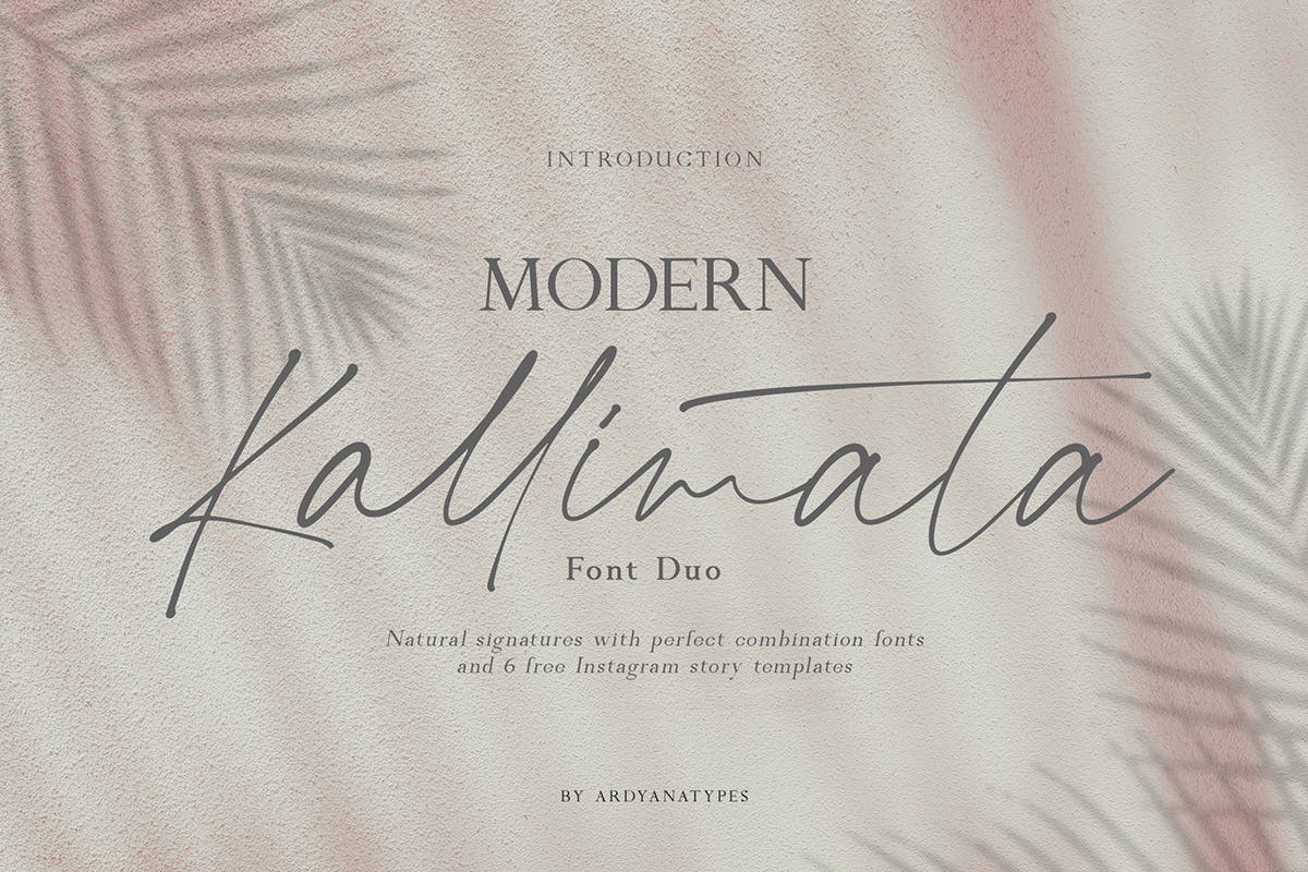 Free Modern Kallimata Script Font