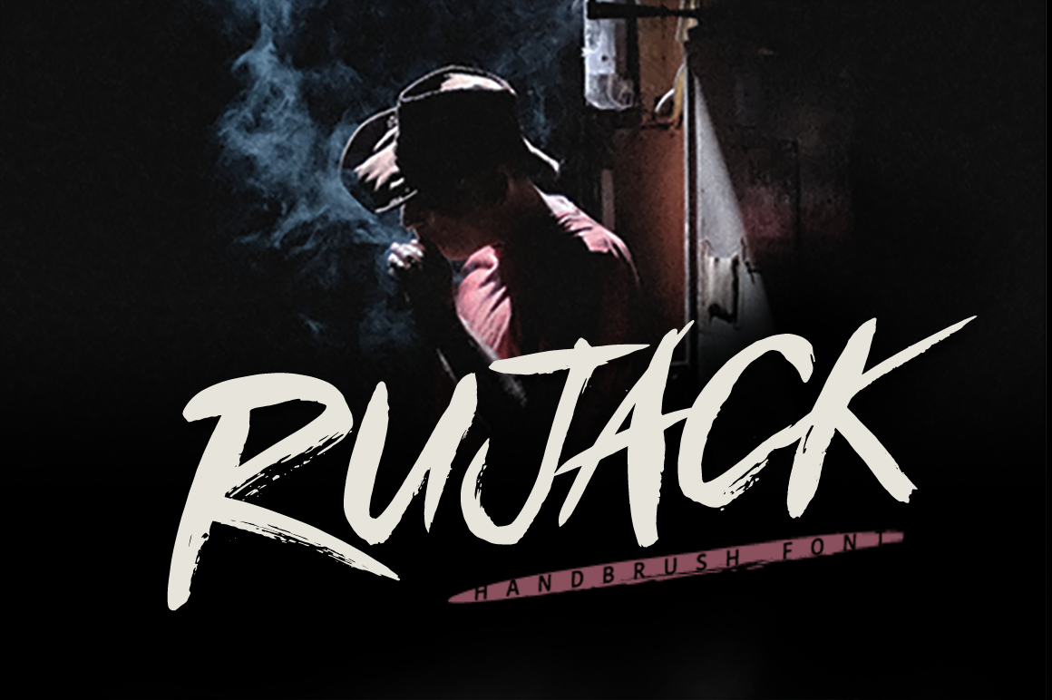 Free Rujack Handbrush Display Font