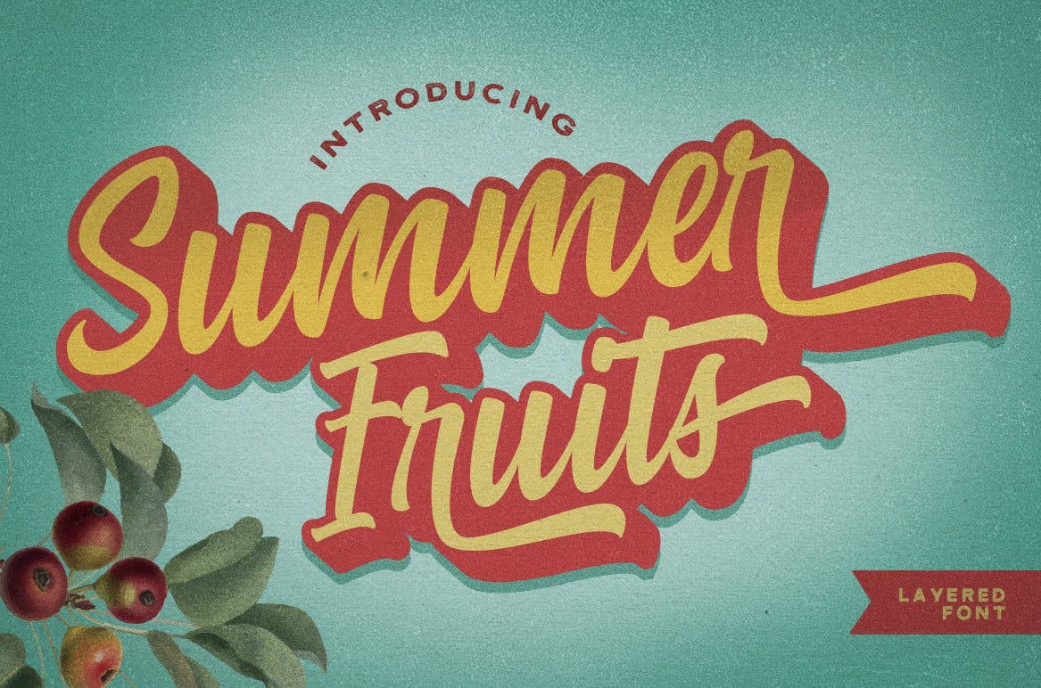 Free Summer Fruits Logo Font