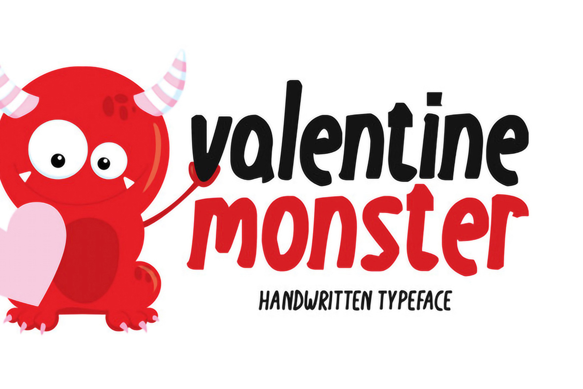 Free Valentine Monster Font