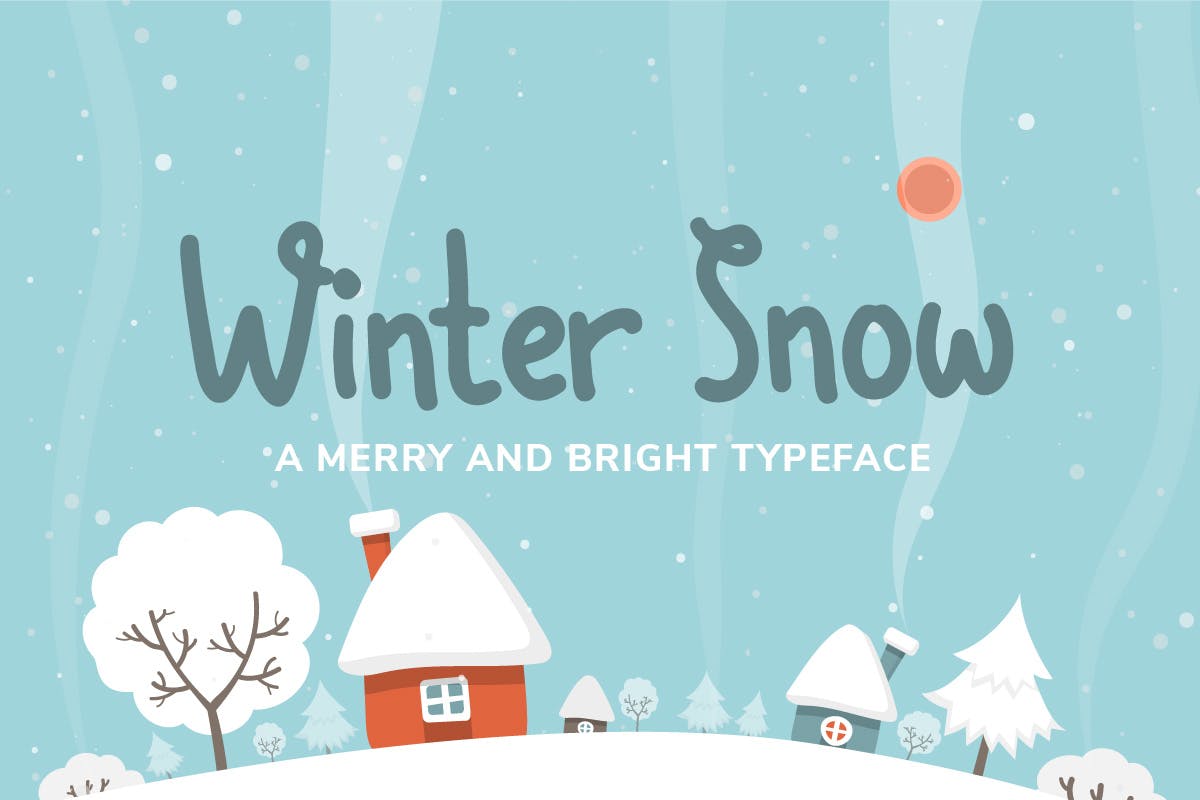 Free Winter Snow Display Font