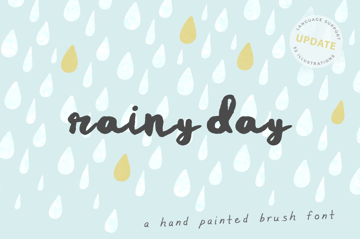 Rainy Day Brush Free Font